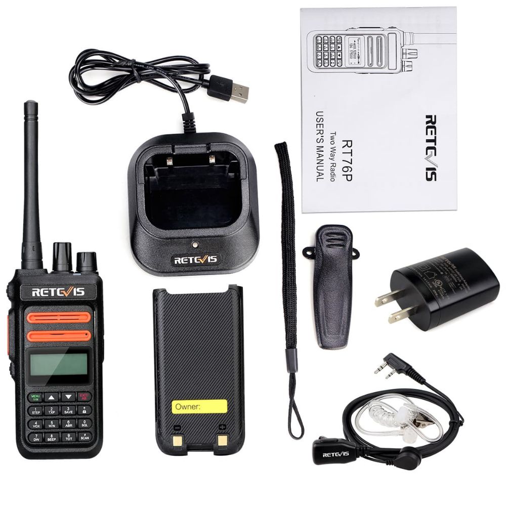 RT76P GMRS Handheld Radio With Earpiece