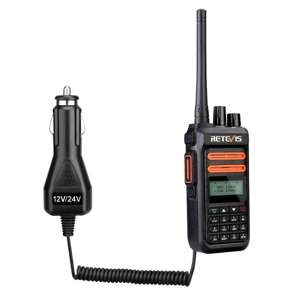 RT76P GMRS handheld walkie talkie with Battery Eliminator 