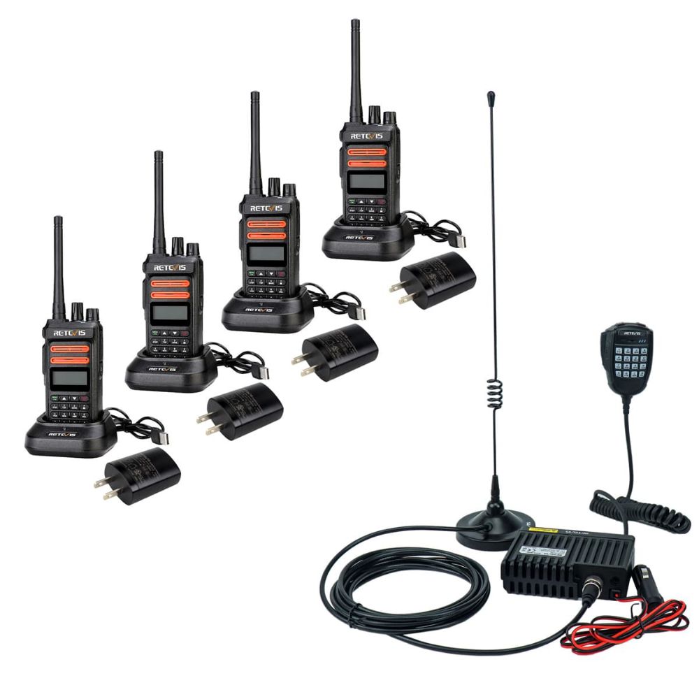 RA25 and RT76P GMRS Handheld and Mobile Radio Bundle