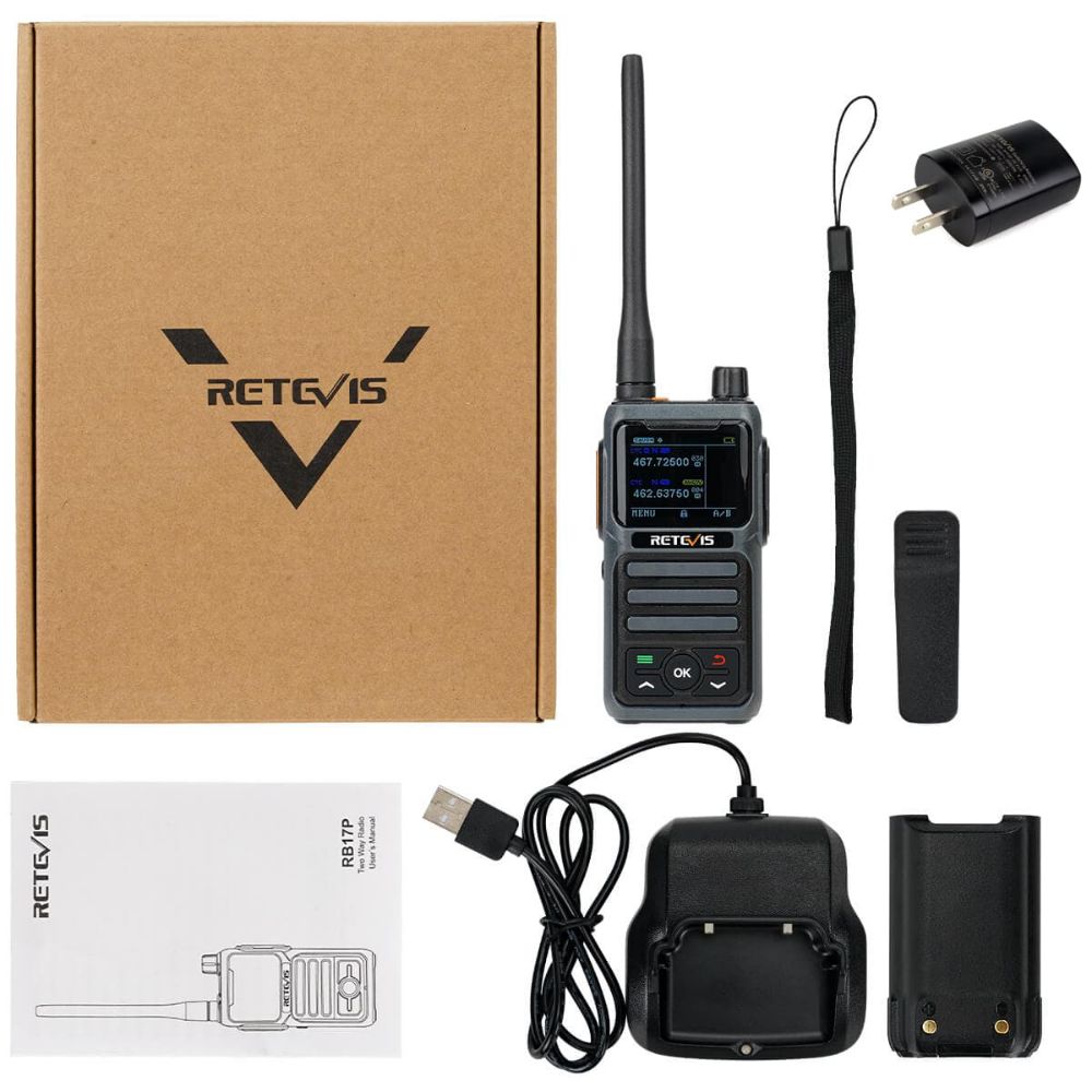 Retevis RT76P GMRS Long Range Walkie Talkies, Rechargeable GMRS Two Way  Radio, Base Station Capable, LCD Display, NOAA Weather Alert, for Winter