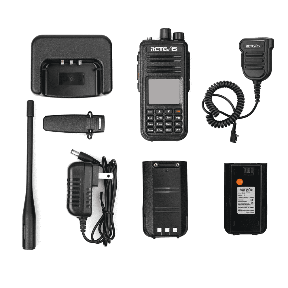 RT3S Dual Band DMR Radio with Microphone and Battery Bundles (GPS)