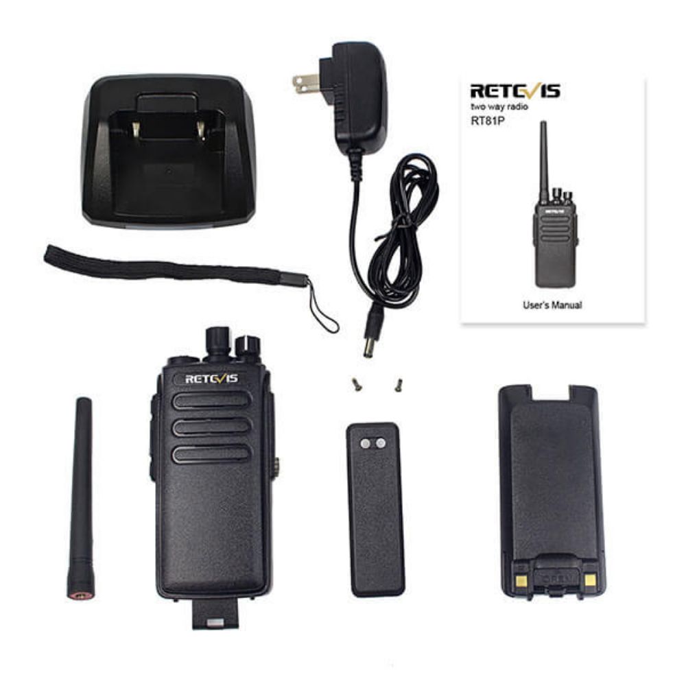 2PCS RT81P DMR Walkie Talkie with Program Cable