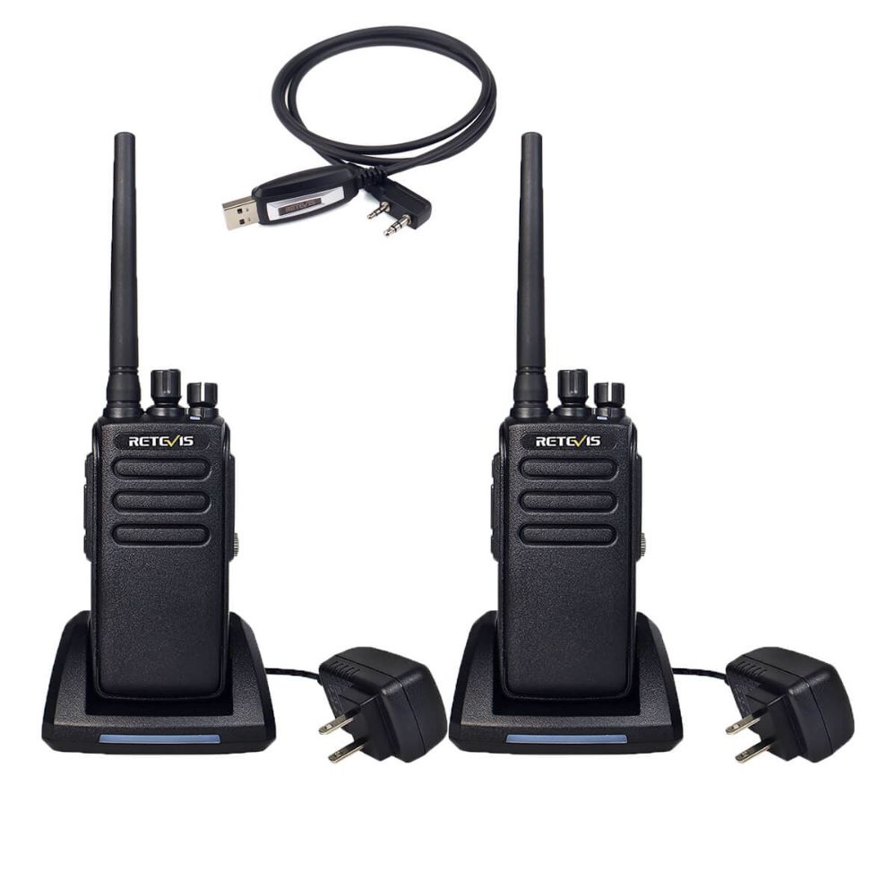 2PCS RT81 DMR Walkie Talkie with Program Cable