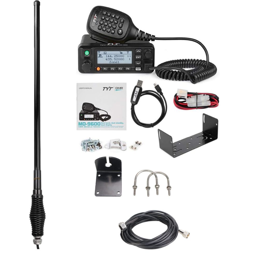 RT90 Dual Band 50w DMR Mobile Radio With MR400 High Gain Antenna