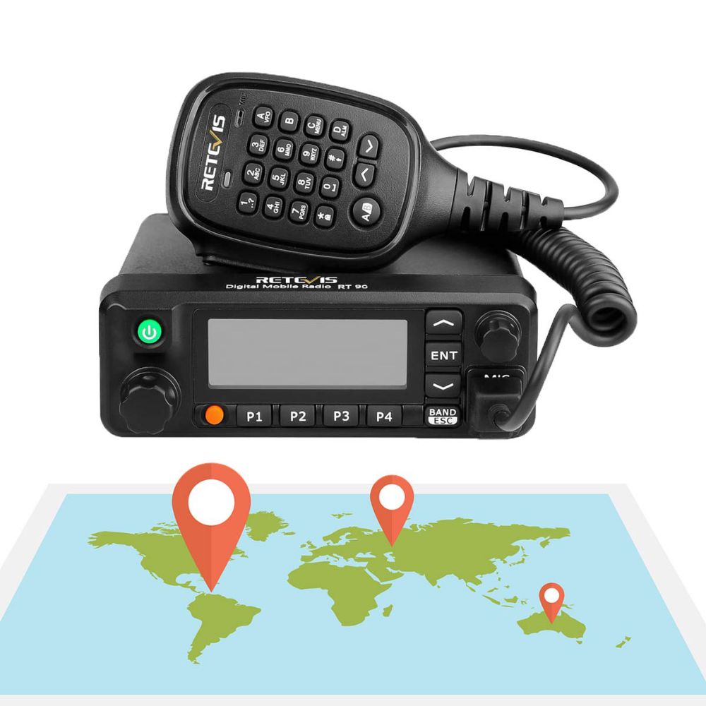 RT90 50W Dual Band DMR Mobile Radio(GPS)