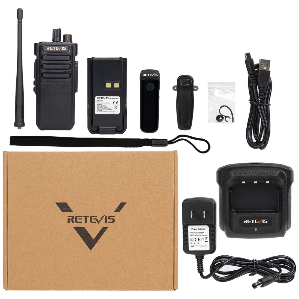 RT29D High Power Waterproof Digital Walkie-Talkie With Program Cable (10/20pack)