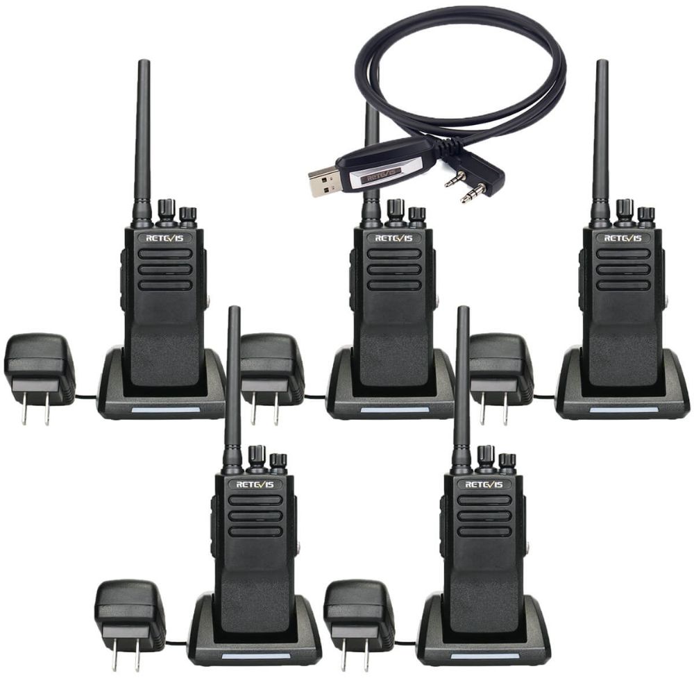 5PCS RT50 IP67 Waterproof DMR Walkie Talkie with Cable