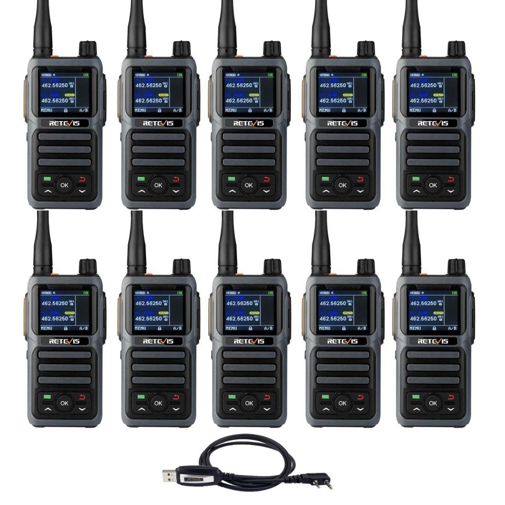 RB17P NOAA 5W GMRS Two Way Radio with program cable-10 pack-20 pack