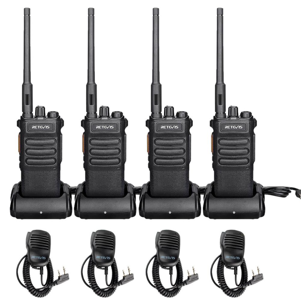 4Pack RT86 Walkie Talkie with Speaker Mic