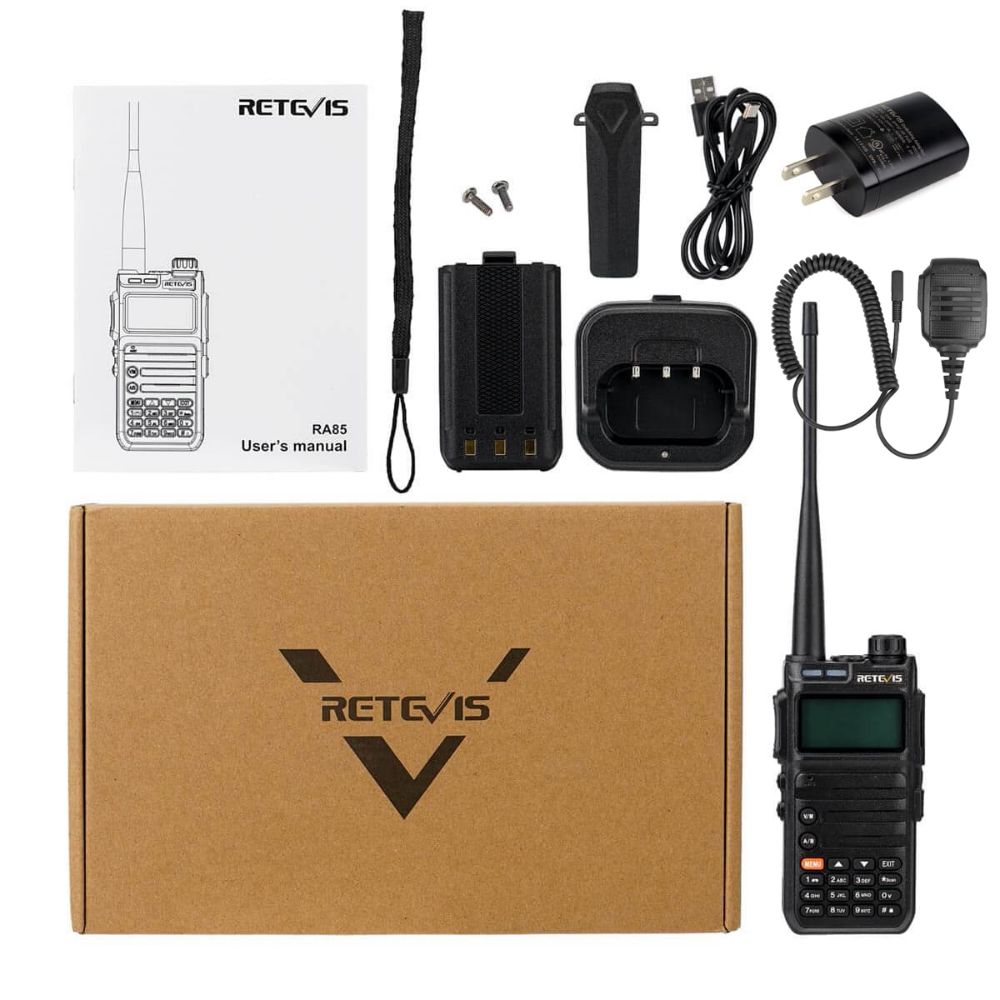 Full keyboard RA85 5w GMRS two way radio with microphone(6 Pack)