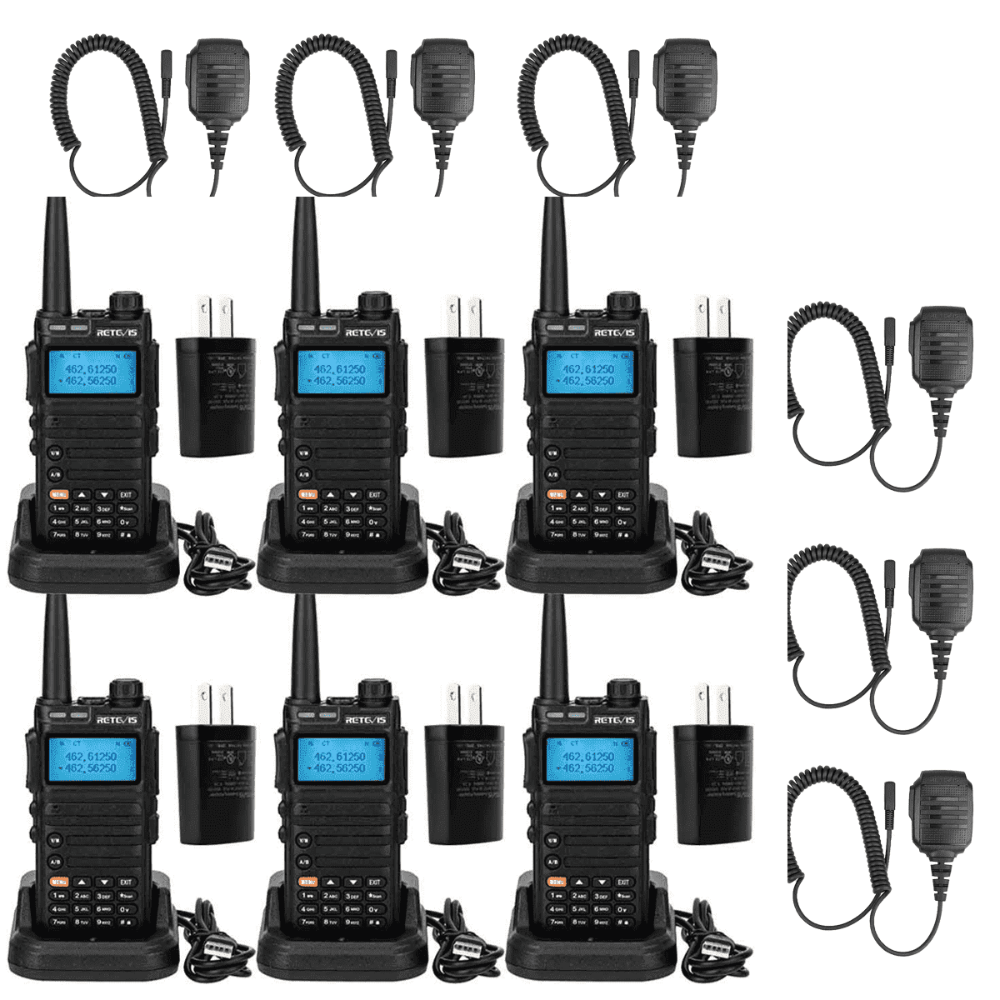 Full keyboard RA85 5w GMRS two way radio with microphone(6 Pack)