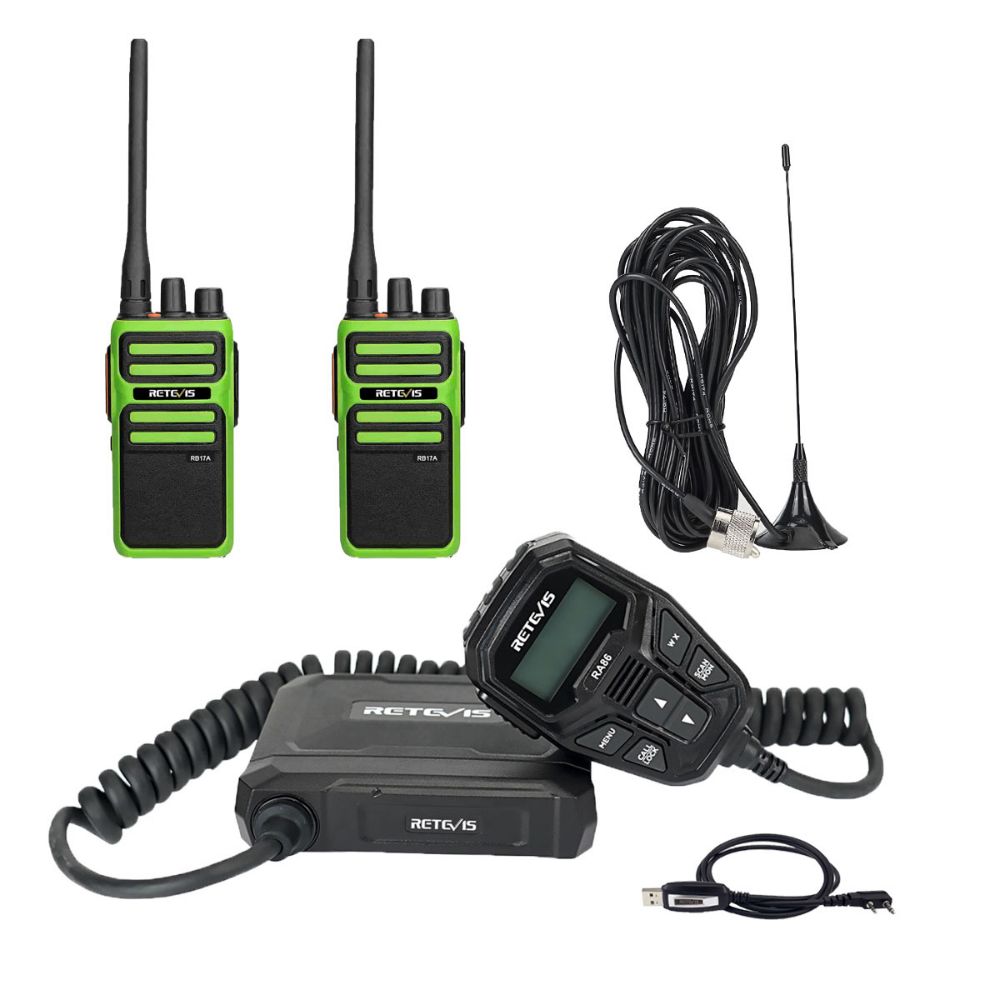 Retevis RA86 20 Watt GMRS Mobile Two Way Radio 30Ch NOAA Weather Alert  CTCSS/DCS