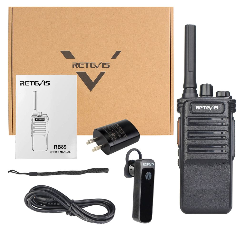 RB89 5W Bluetooth GMRS walkie talkie with program cable-10 pack/20 pack