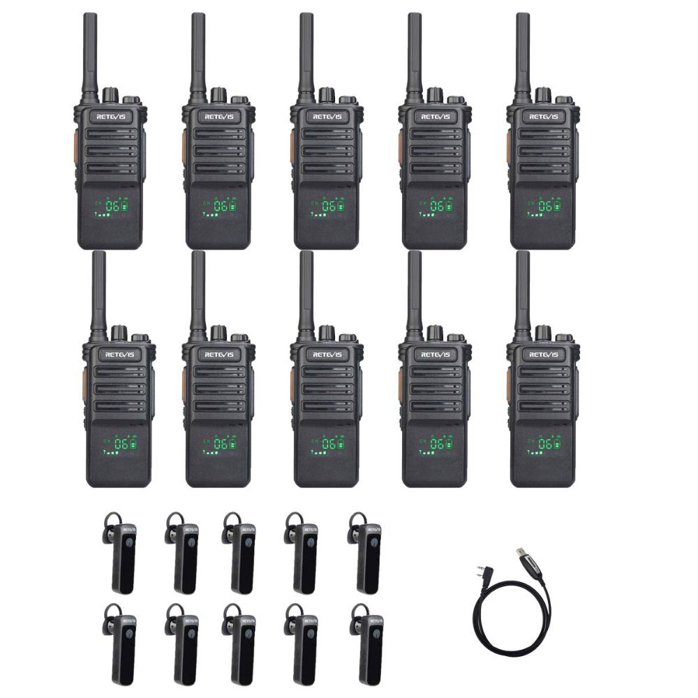RB689 10W Bluetooth UHF Radio With Programming Cable-10 Pack
