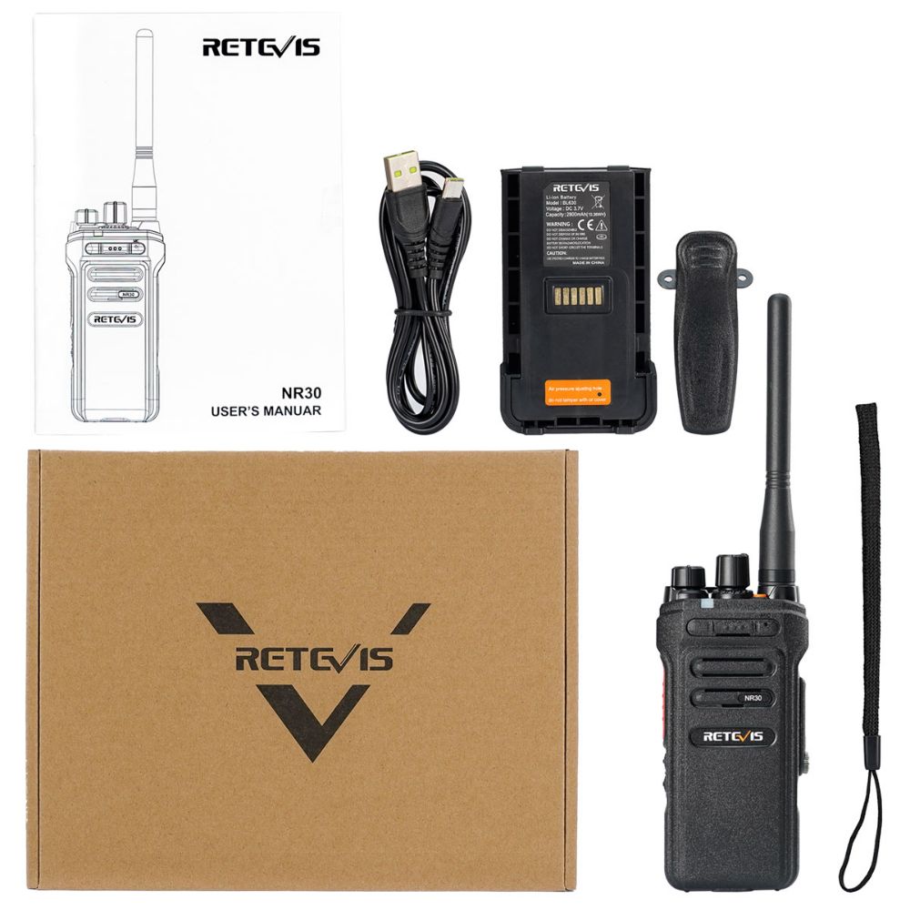 NR30 waterproof walkie-talkie with earpiece