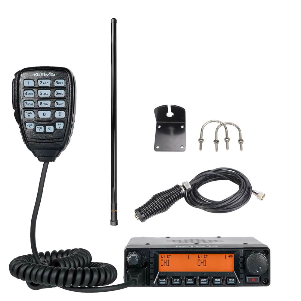 RA87 40W GMRS Mobile Radio with MR300 50w Antenna (Extra Long Range Kit)