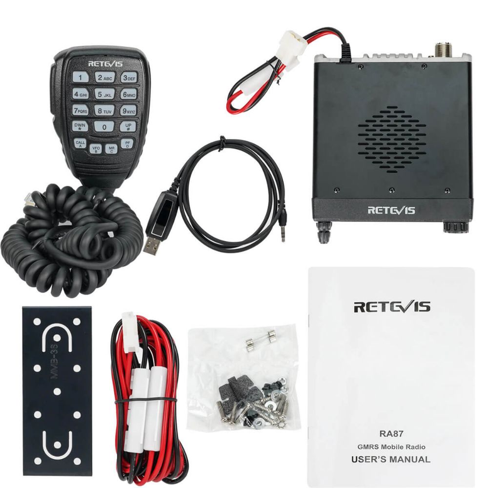  RA87 GMRS Mobile and RB75 GMRS Handheld Radio Bundle