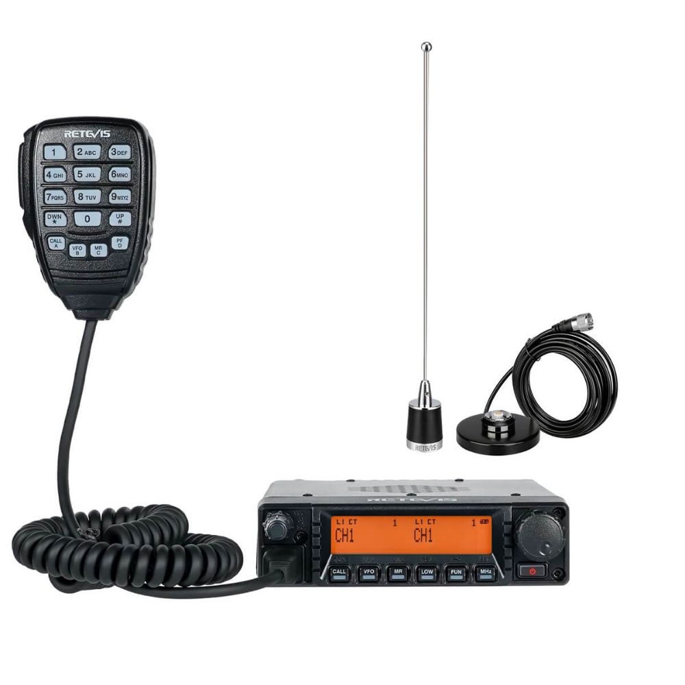 RA87 GMRS Mobile Radio with Magnet Mount Antenna