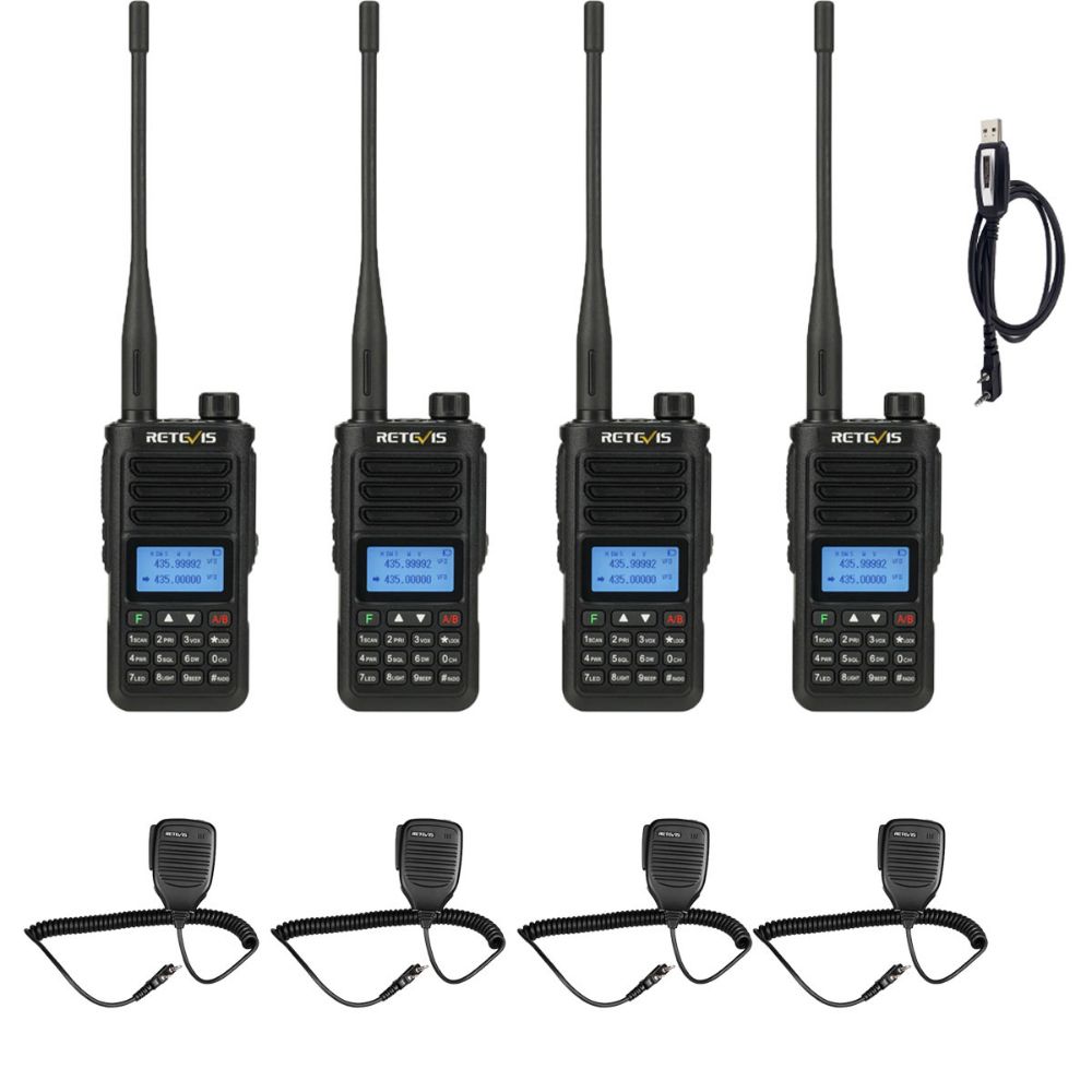 RA89 Dual Band  Analog Walkie Talkie With Microphone-4 pack