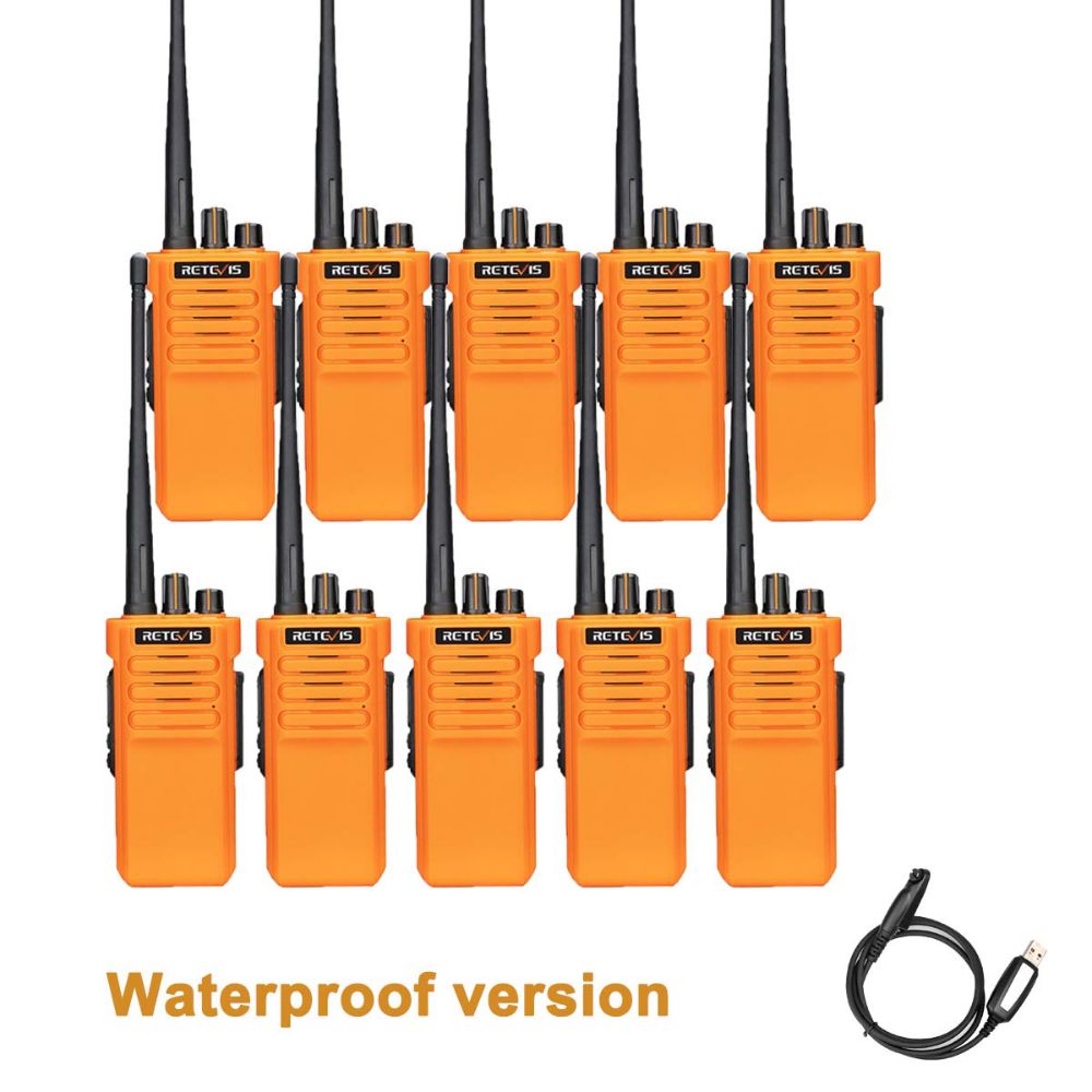 Waterproof version orange RT29 10w UFH walkie talkie with program cable-10/20