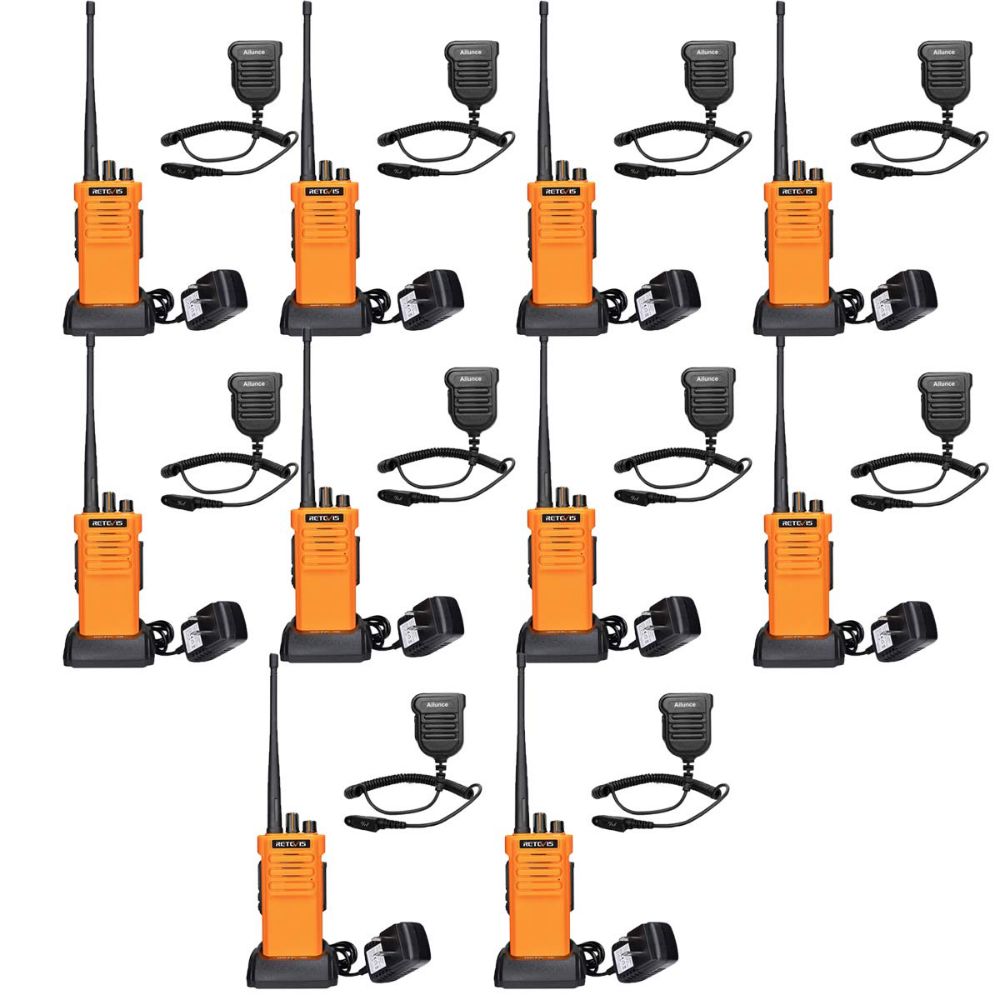 Orange RT29 long range high power UHF two way radio with microphone