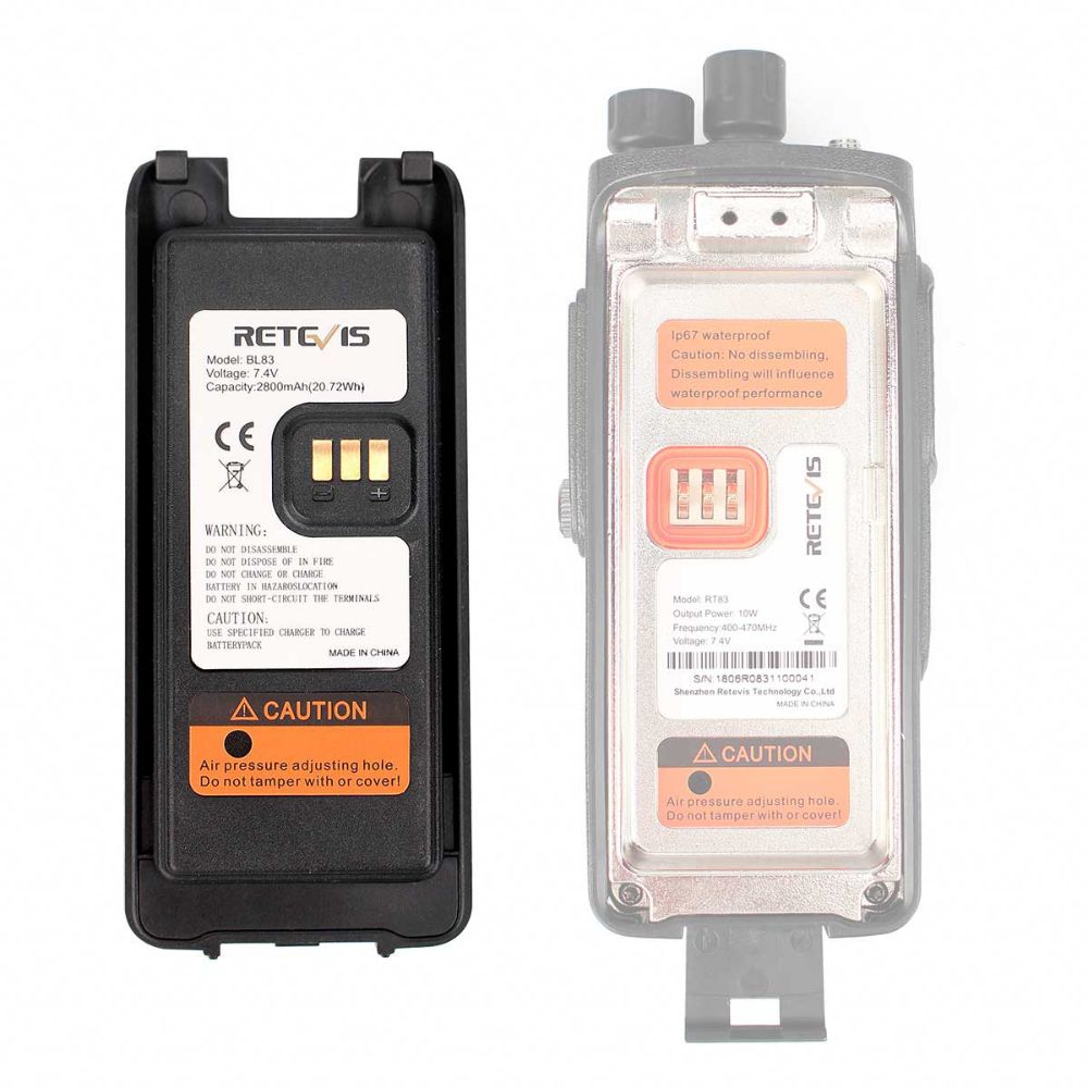 2800mAh Battery for Retevis RT83 Radio