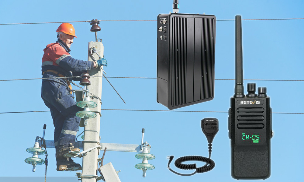 Digital radio communication scheme for HV transmission line maintenance