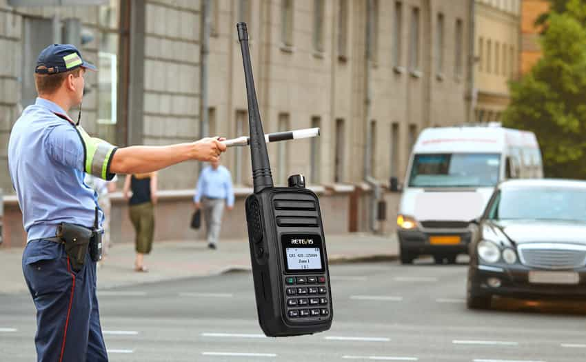 Retevis RT80 DMR radio use for traffic command