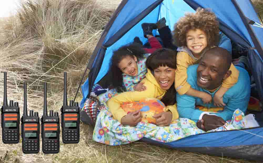 Retevis RT76P NOAA handheld GMRS walkie talkie for family outdoor camping