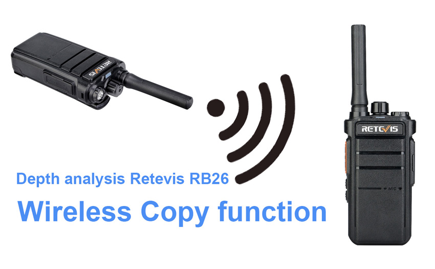 How to operate the wireless copy function of Retevis RB26 GMRS handheld walkie talkie