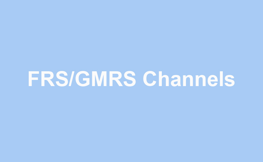New 2017 FRS/GMRS Channels