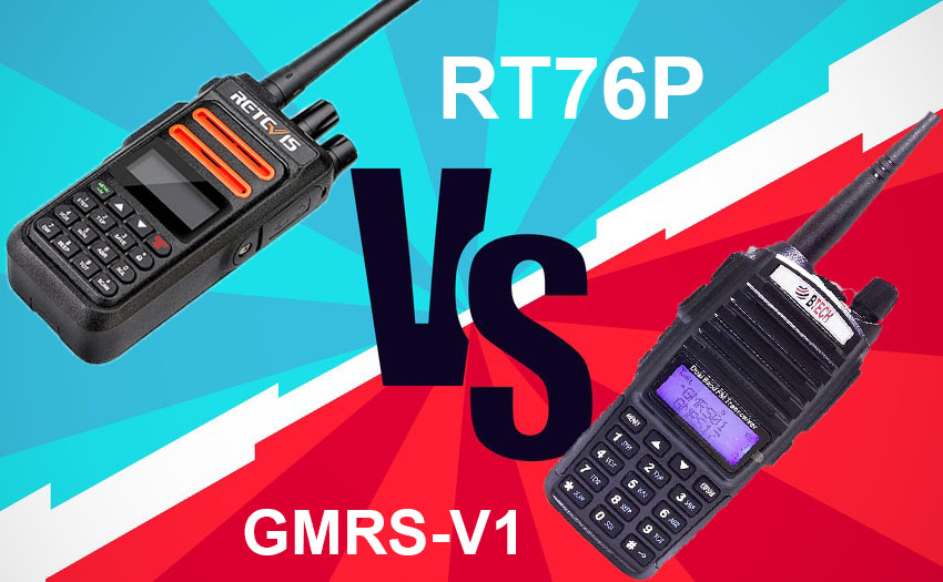 What is the difference between Retevis RT76P and BTECH GMRS-V1?