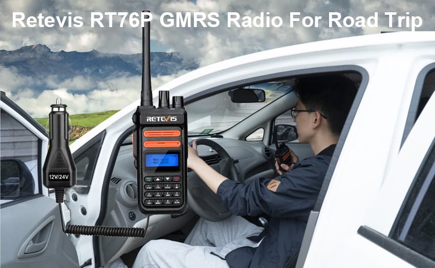 Retevis RT76P Handheld GMRS walkie talkie for road trip
