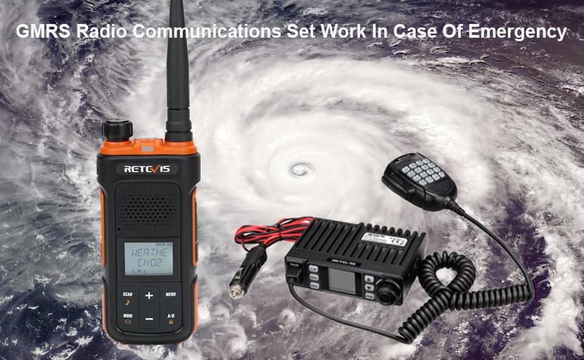 GMRS Radio Communications Set Work In Case Of Emergency