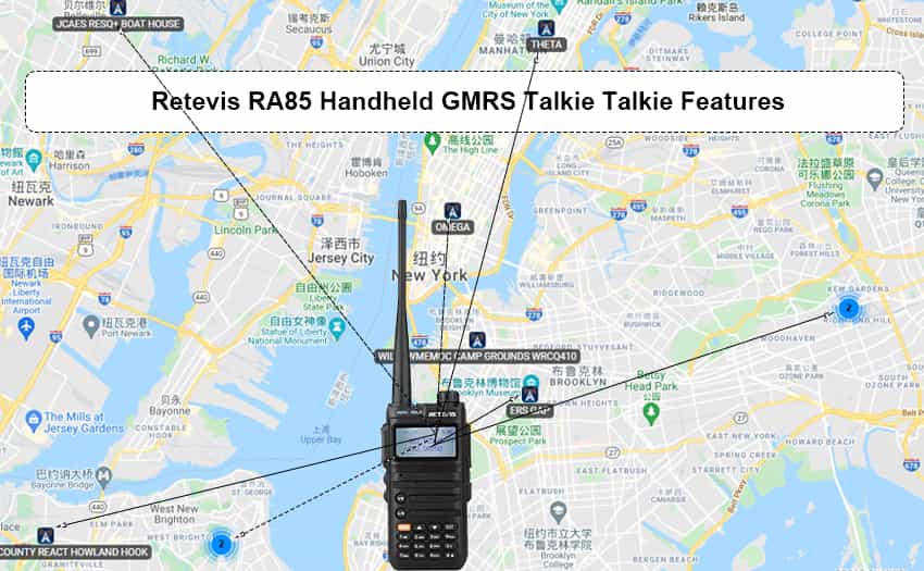 What are the features of Retevis RA85 GMRS walkie talkie?