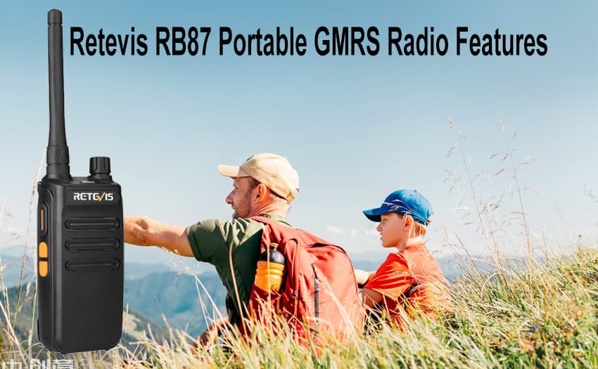 What are the features of Retevis RB87 gmrs portable radio?