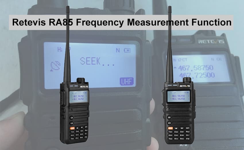 How to set frequency seek function for Retevis RA85 GMRS Radio?