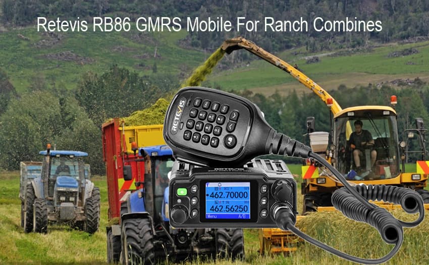 Retevis RB86 GMRS Mobile For Farm Combines Communication