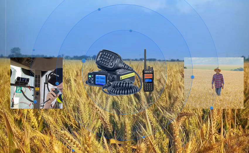 Retevis GMRS walkie takies and Mobile radio bundle for Farms