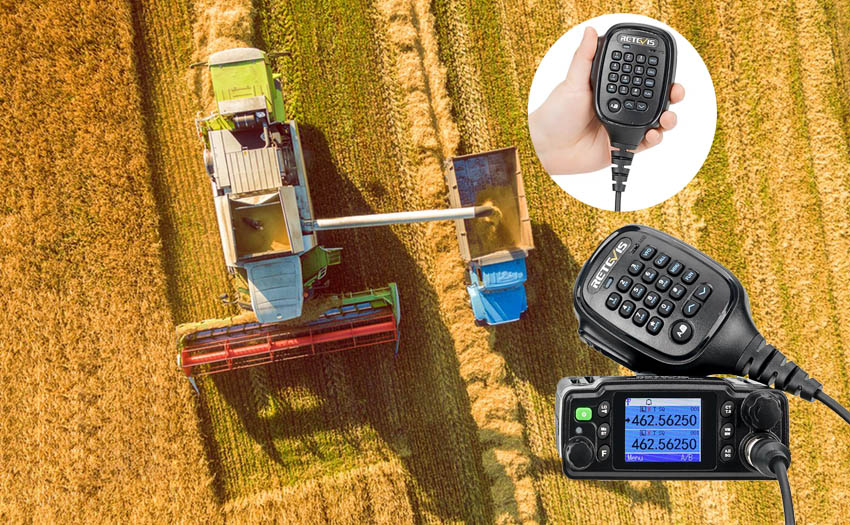 Retevis RB86 GMRS Mobile Radio Bundle Boosts Combine Harvester Efficiency