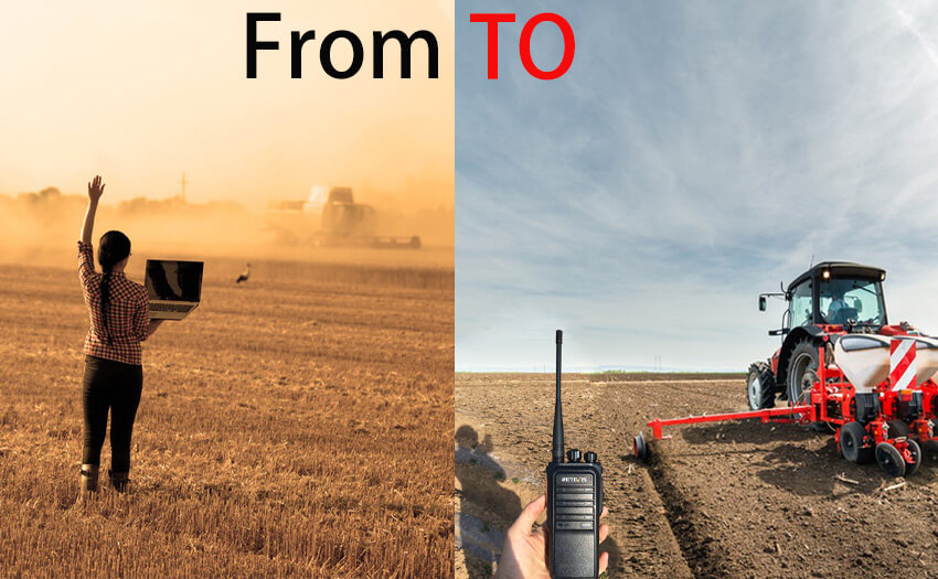 Use Retevis RB75 waterproof GMRS Keep in touch on the farm for planting 2023