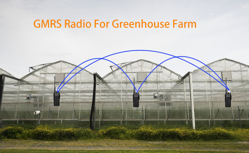 Retevis RB75 GMRS Radio Transfer communication for Greenhouse Farm 