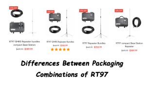 What is the difference in packaging between RT97 repeaters and antennas? doloremque