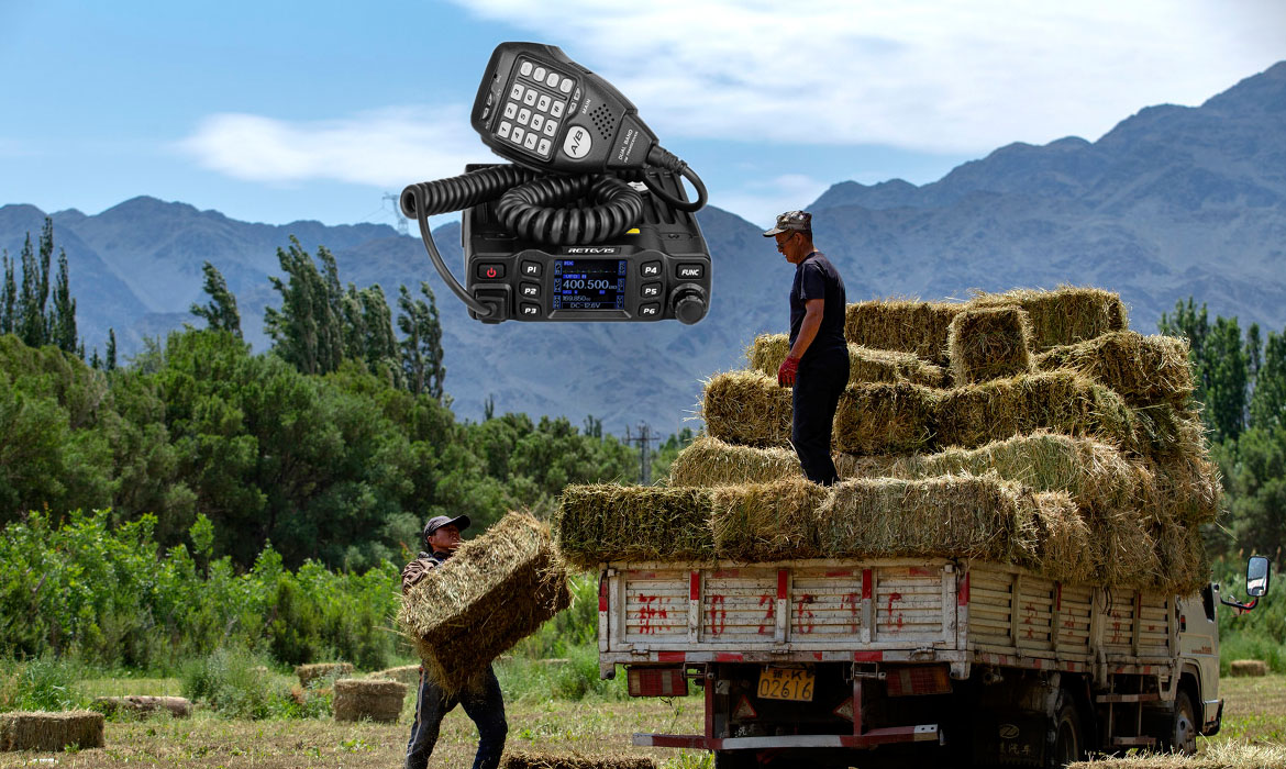 Agricultural machinery radio solution for vehicle units