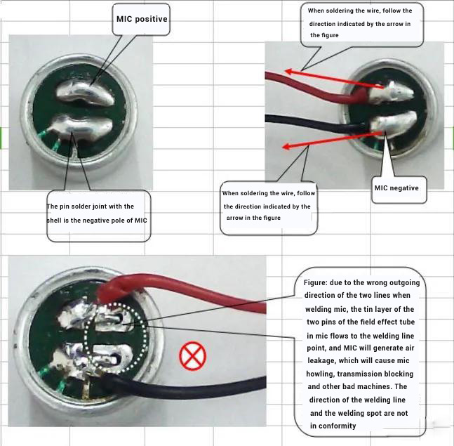 What is the function and welding method of the two way radio microphone8