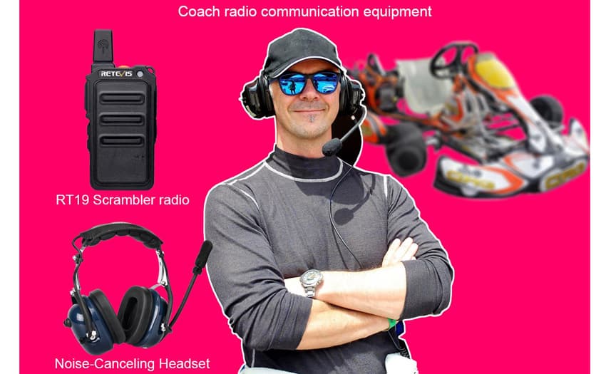 Karting competition coach communication solution