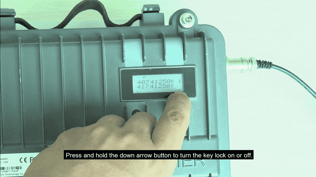 Press and hold the down arrow button to turn the key lock on or off.png