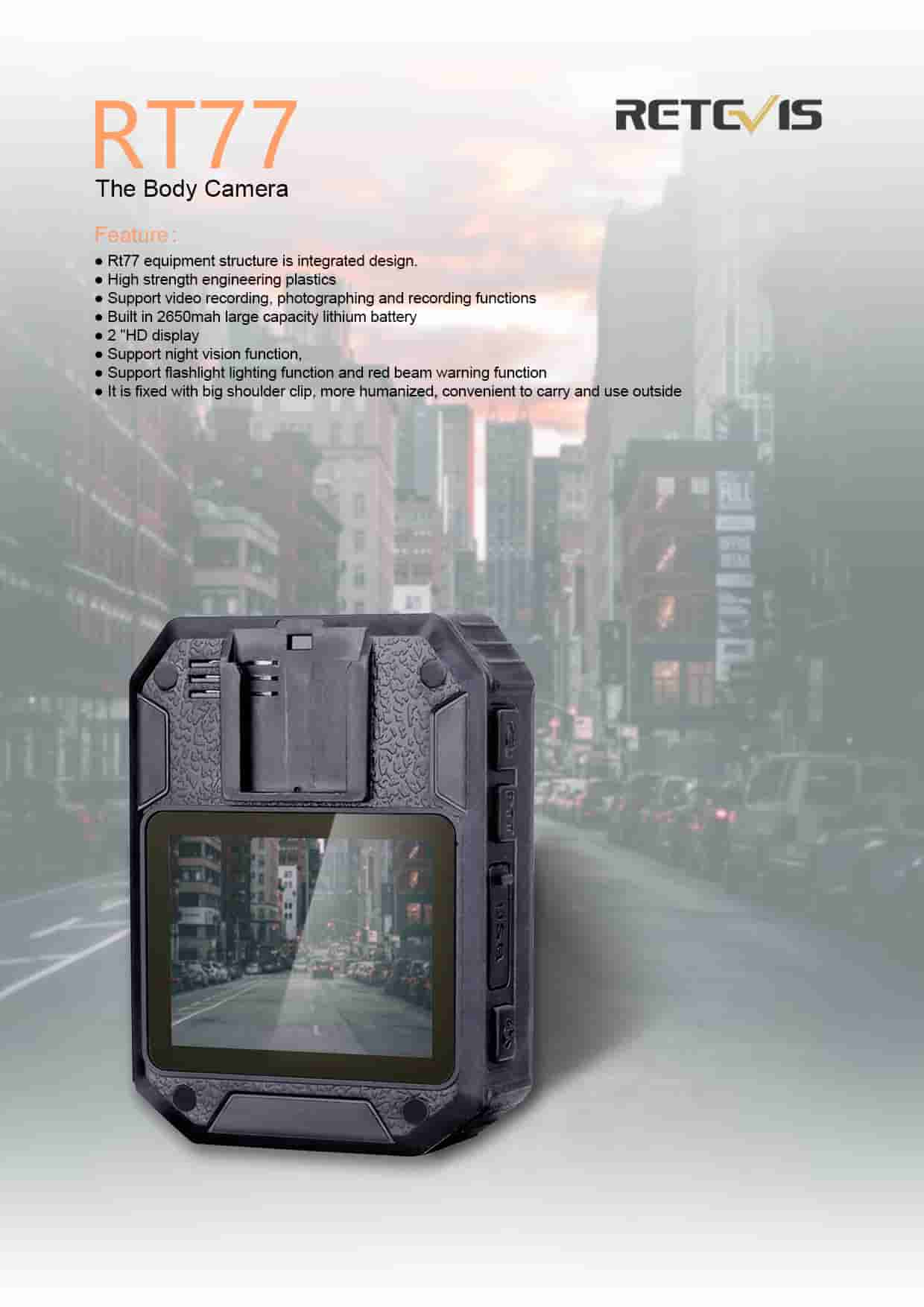 Body worn camera Retevis RT77