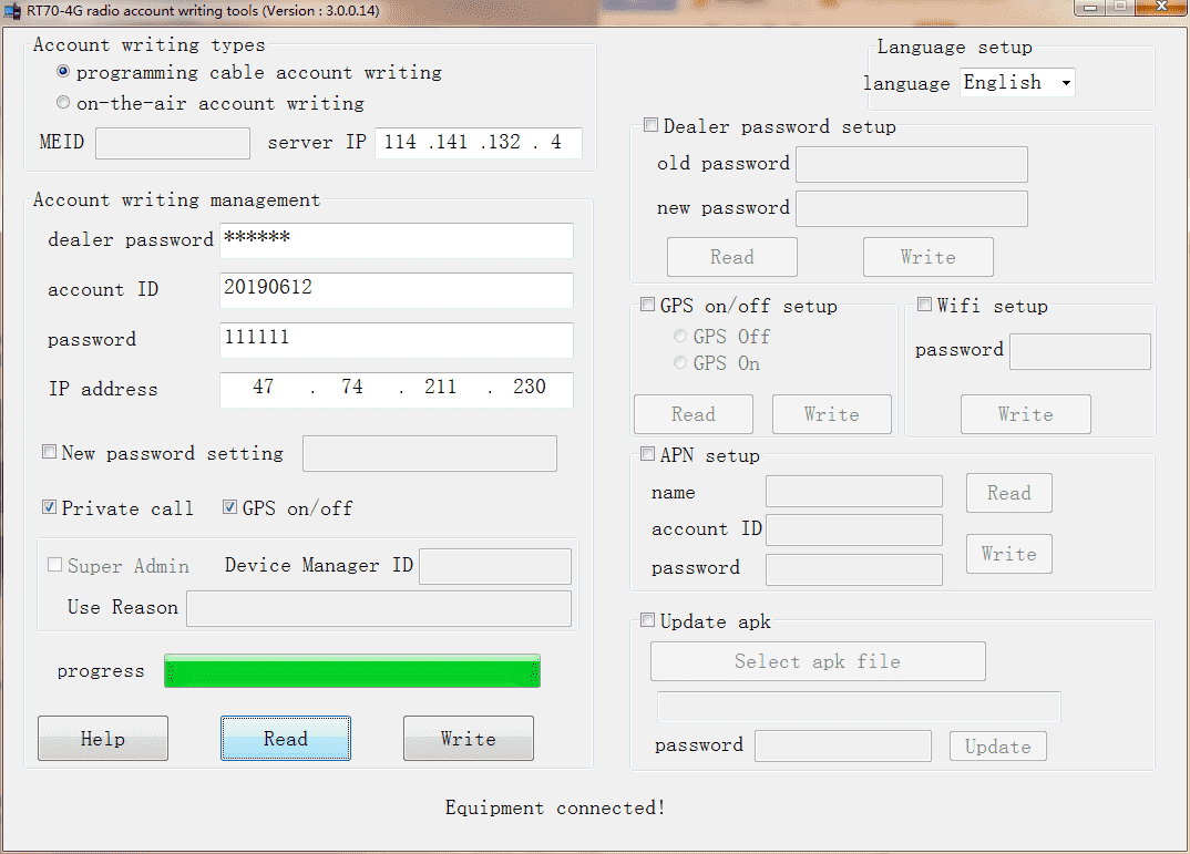 Retevis RT70 USB Cable program