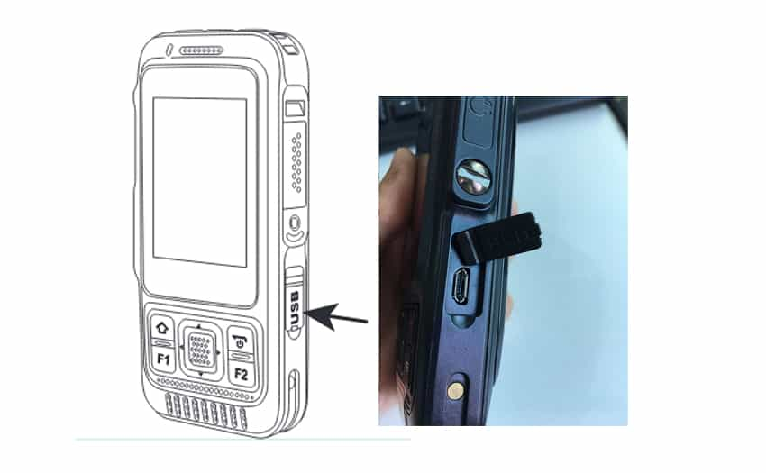 Retevis RT70 POC Radio USB Port